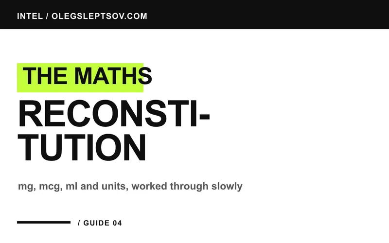 Bold type reading RECONSTITUTION with a lime highlight block